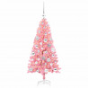 Choinka z 150 diodami LED z podstawą Różowy 120 cm PVC