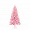 Choinka z 150 diodami LED z podstawą Różowy 120 cm PVC