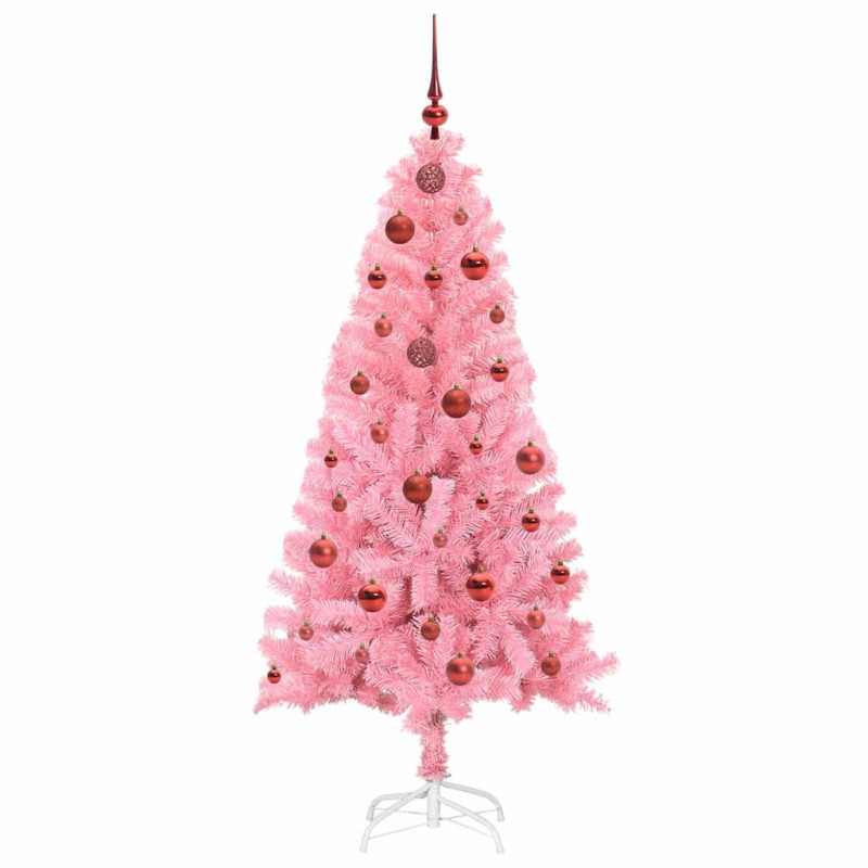 Choinka z 150 diodami LED z podstawą Różowy 150 cm PVC