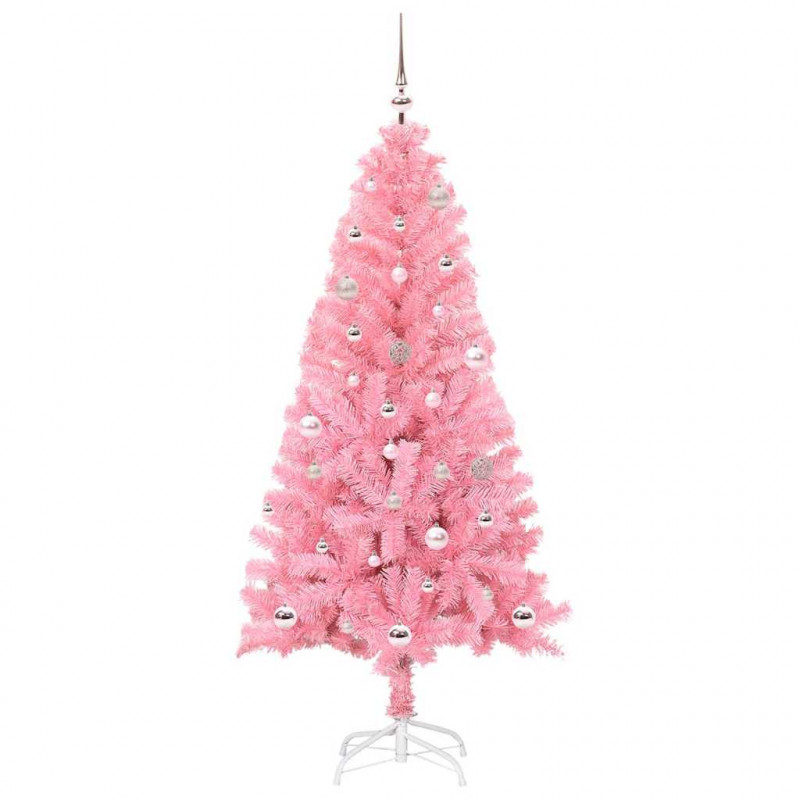 Choinka z 150 diodami LED z podstawą Różowy 150 cm PVC