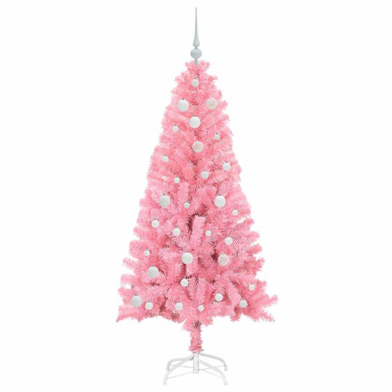 Choinka z 150 diodami LED z podstawą Różowy 150 cm PVC