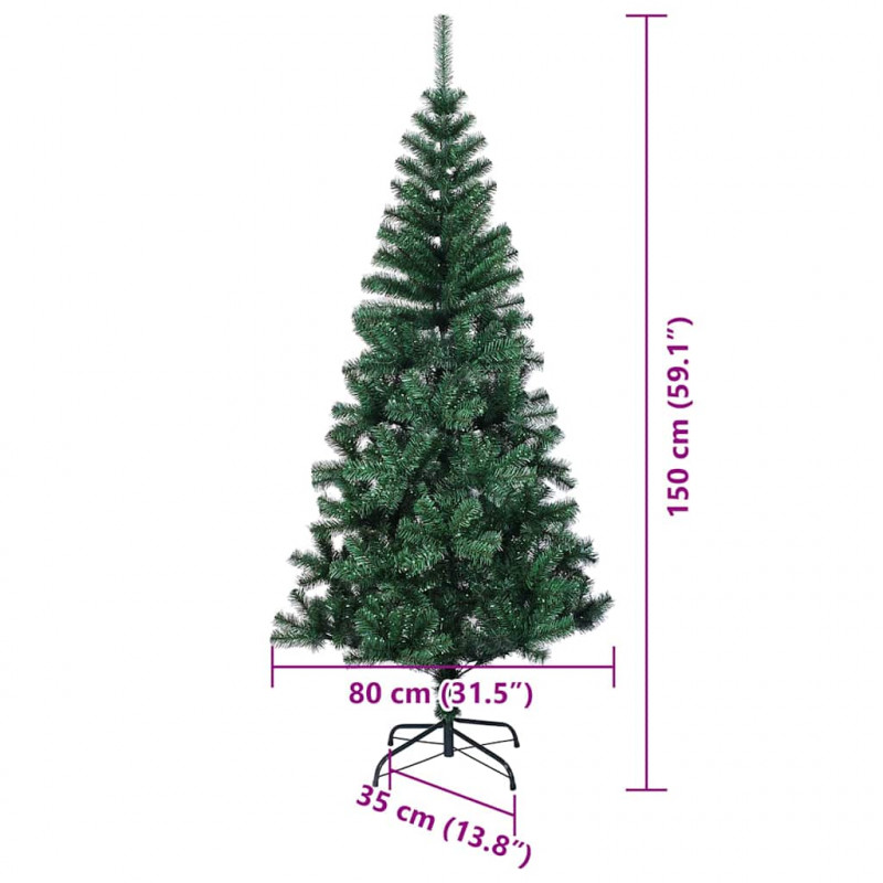 Sztuczna choinka z oświetleniem na Boże Narodzenie 150 cm