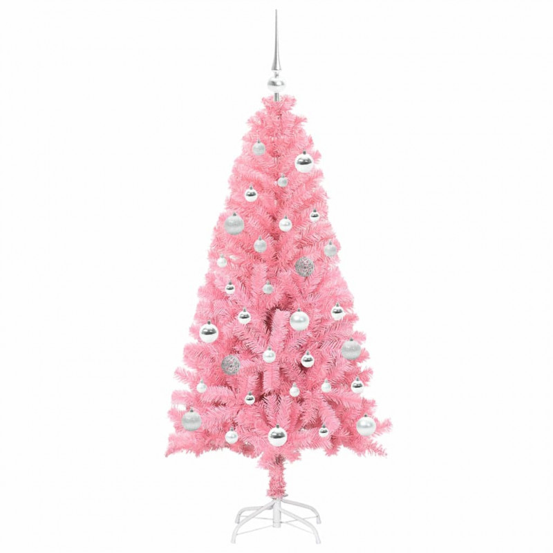Choinka z 150 diodami LED z podstawą Różowy 150 cm PVC