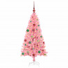 Choinka z 150 diodami LED z podstawą Różowy 150 cm PVC