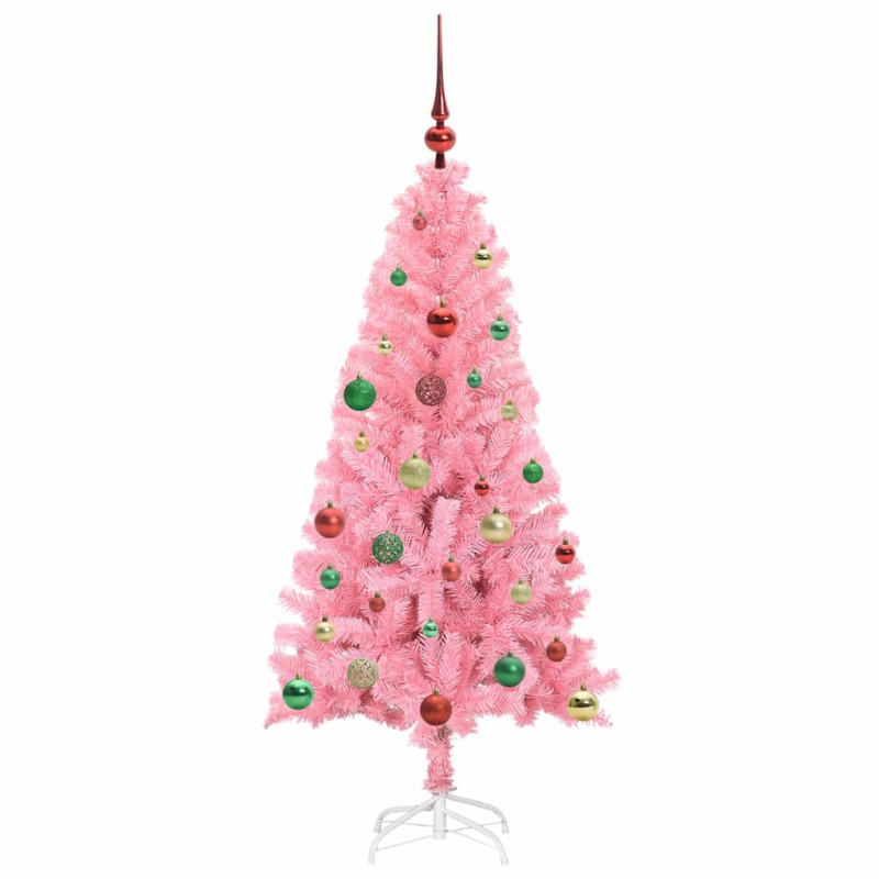 Choinka z 150 diodami LED z podstawą Różowy 150 cm PVC