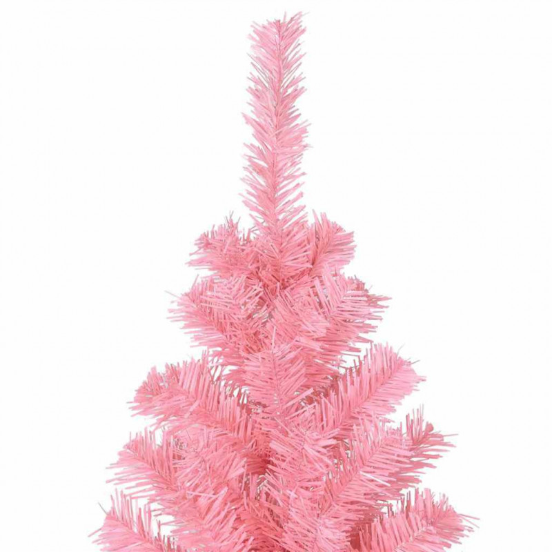 Choinka z 300 diodami LED z podstawą Różowy 180 cm PVC