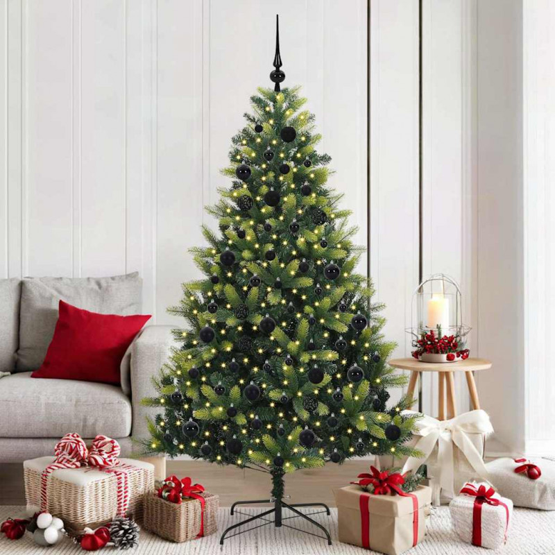 Sztuczna Choinka Składana na Święta 300 LED Zielony 180 cm