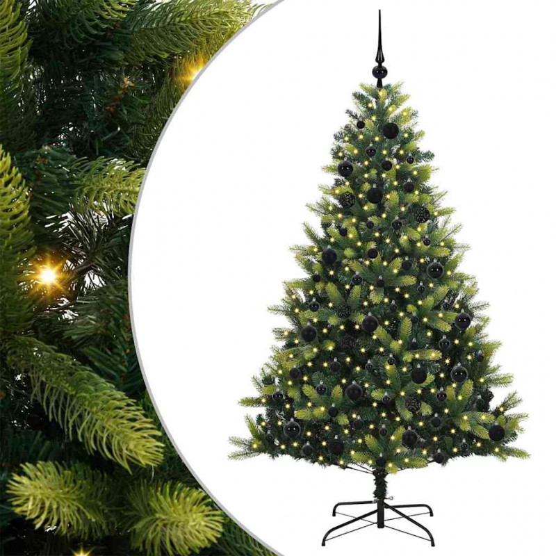 Sztuczna Choinka Składana na Święta 300 LED Zielony 180 cm