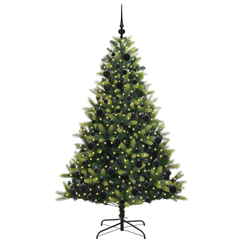 Sztuczna Choinka Składana na Święta 300 LED Zielony 180 cm