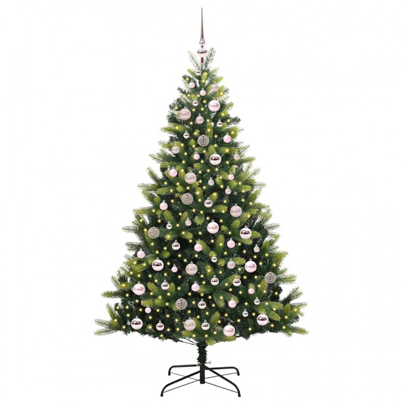 Sztuczna Choinka Składana na Święta 300 LED Zielony 180 cm