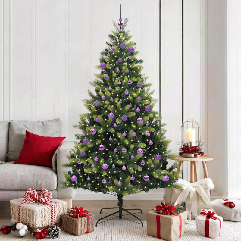 Sztuczna Choinka Składana na Święta 300 LED Zielony 180 cm