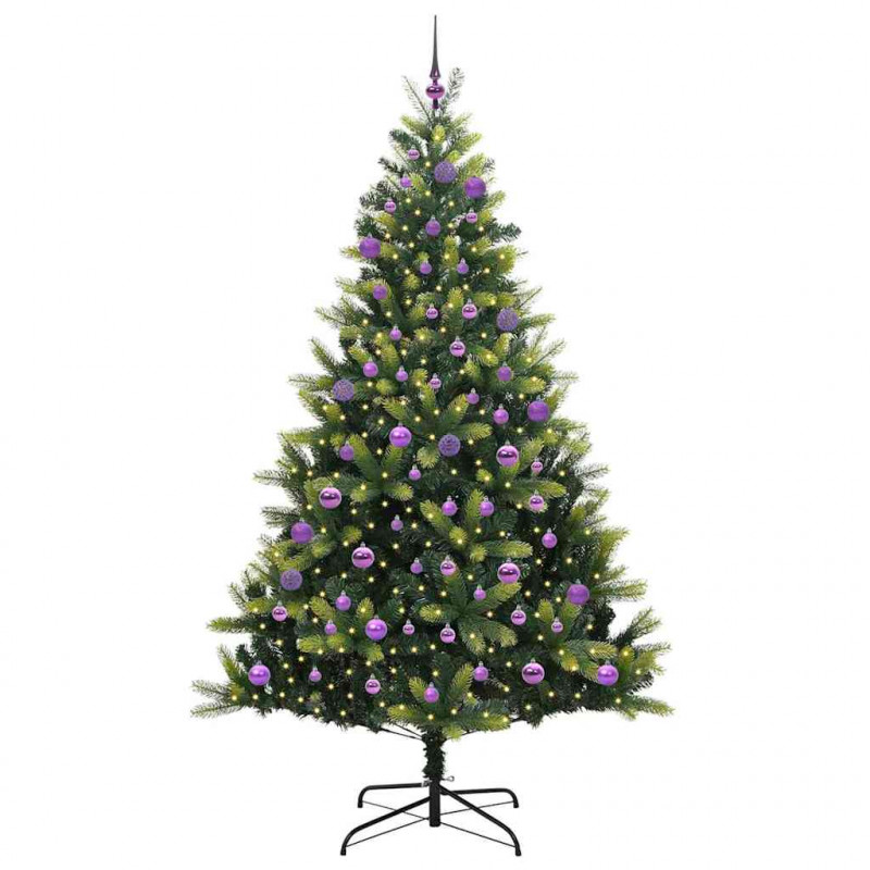 Sztuczna Choinka Składana na Święta 300 LED Zielony 180 cm