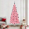 Choinka z 300 diodami LED z podstawą Różowy 210 cm PVC