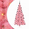 Choinka z 300 diodami LED z podstawą Różowy 210 cm PVC