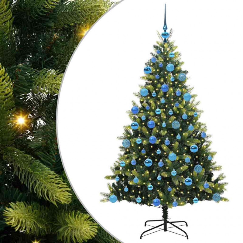 Sztuczna Choinka Składana na Święta 300 LED Zielony 180 cm
