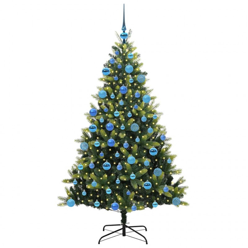 Sztuczna Choinka Składana na Święta 300 LED Zielony 180 cm
