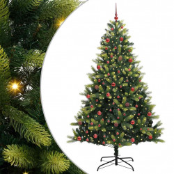 Sztuczna Choinka Składana na Święta 300 LED Zielony 210 cm