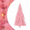 Choinka z 300 diodami LED z podstawą Różowy 210 cm PVC
