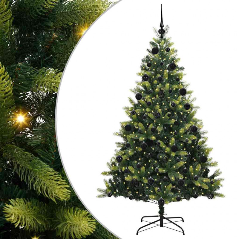 Sztuczna Choinka Składana na Święta 300 LED Zielony 210 cm