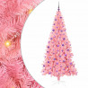 Choinka z 300 diodami LED z podstawą Różowy 210 cm PVC