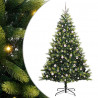 Sztuczna Choinka Składana na Święta 300 LED Zielony 210 cm
