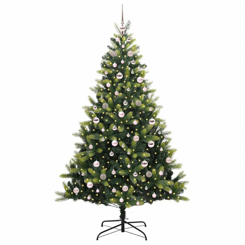 Sztuczna Choinka Składana na Święta 300 LED Zielony 210 cm