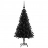Choinka z 150 diodami LED z podstawą Czarny 120 cm PVC