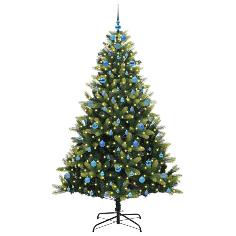 Sztuczna Choinka Składana na Święta 300 LED Zielony 210 cm