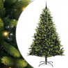 Sztuczna Choinka Składana na Święta 300 LED Zielony 240 cm