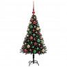 Choinka z 150 diodami LED z podstawą Czarny 120 cm PVC