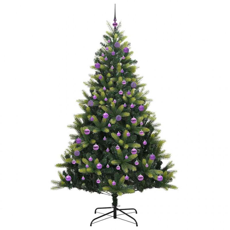Sztuczna Choinka Składana na Święta 300 LED Zielony 240 cm