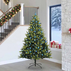 Sztuczna Choinka Składana na Święta 300 LED Zielony 240 cm