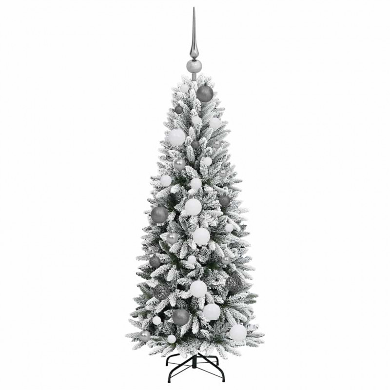 Sztuczna choinka Biały 120 cm PVC, Plastik, Stal i PE