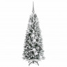 Sztuczna choinka Biały 120 cm PVC, Plastik, Stal i PE