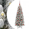 Sztuczna choinka Biały 120 cm PVC, Plastik, Stal i PE
