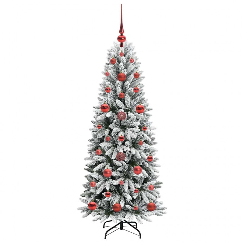Sztuczna choinka Biały 120 cm PVC, Plastik, Stal i PE