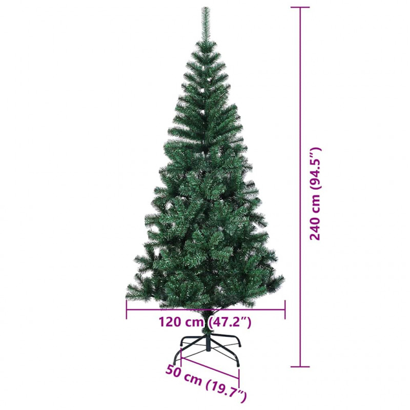 Sztuczna choinka z oświetleniem na Boże Narodzenie 240 cm