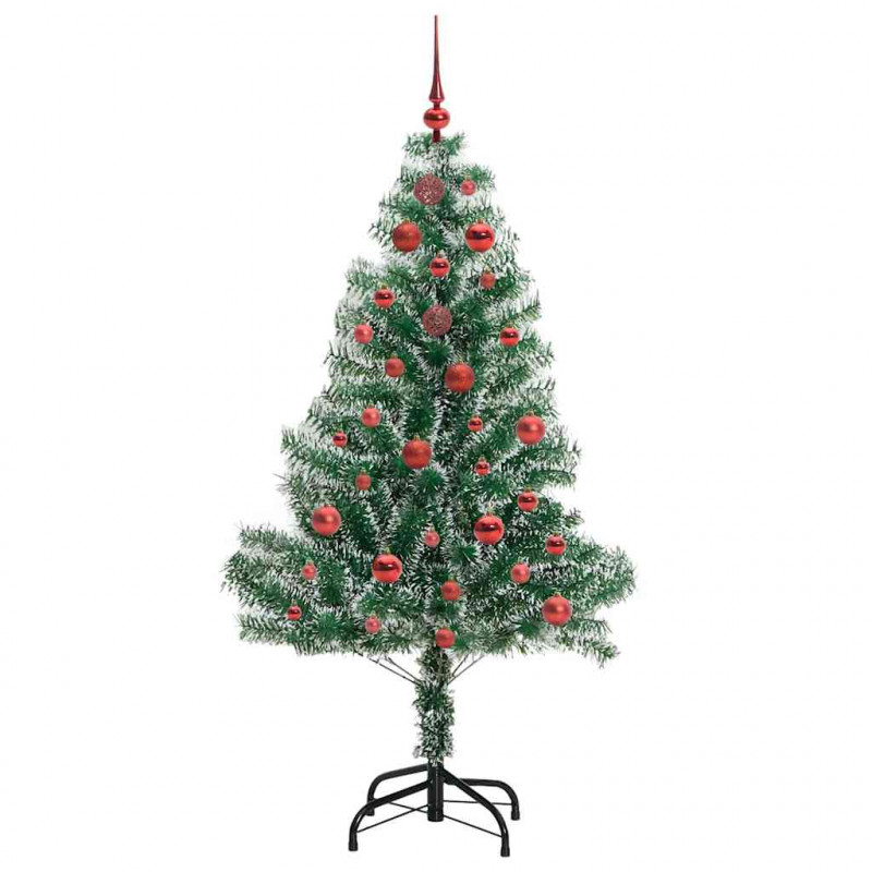 Sztuczna choinka z śnieżnym pokryciem z lampkami LED 150 cm