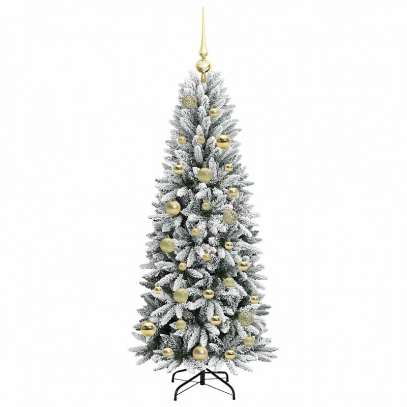 Sztuczna choinka Biały 120 cm PVC, Plastik, Stal i PE