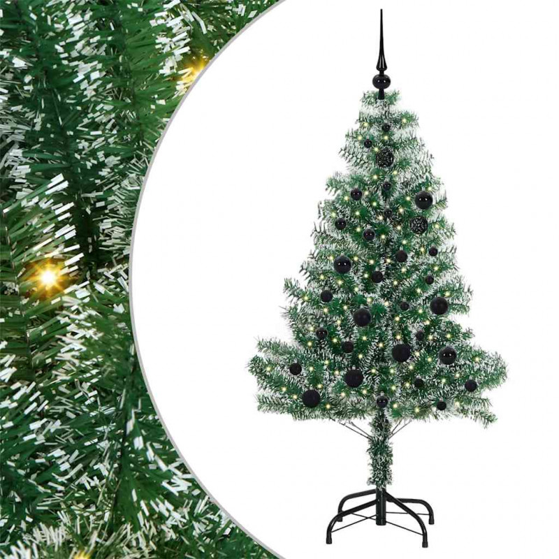 Sztuczna choinka z śnieżnym pokryciem z lampkami LED 150 cm