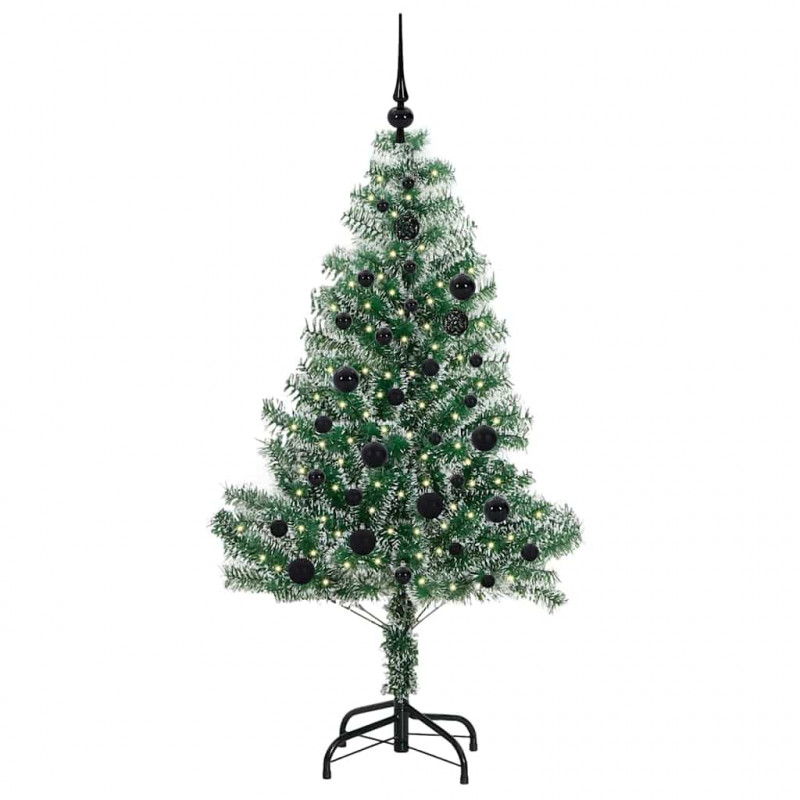Sztuczna choinka z śnieżnym pokryciem z lampkami LED 150 cm