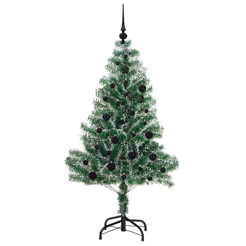Sztuczna choinka z śnieżnym pokryciem z lampkami LED 150 cm