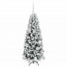 Sztuczna choinka Biały 120 cm PVC, Plastik, Stal i PE