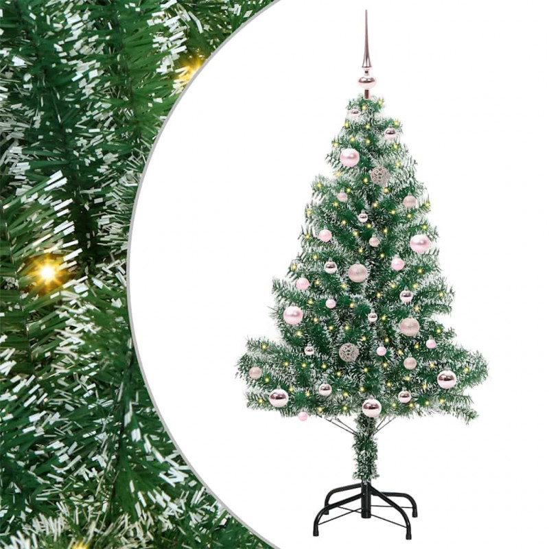 Sztuczna choinka z śnieżnym pokryciem z lampkami LED 150 cm