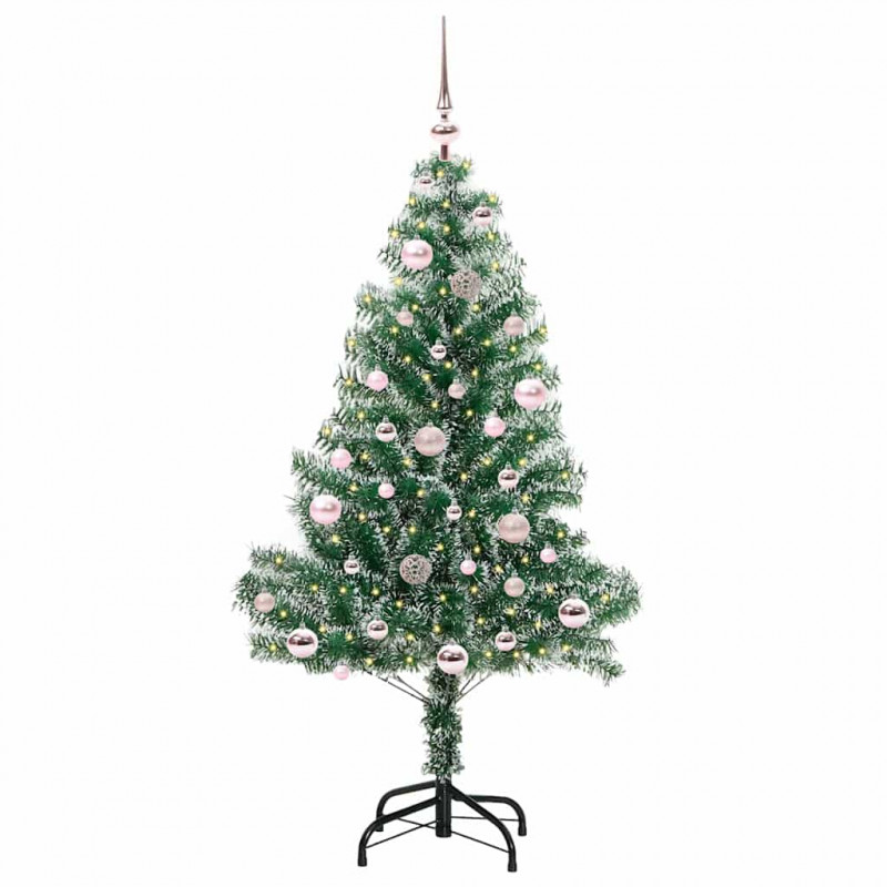 Sztuczna choinka z śnieżnym pokryciem z lampkami LED 150 cm