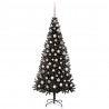 Choinka z 300 diodami LED z podstawą Czarny 180 cm PVC