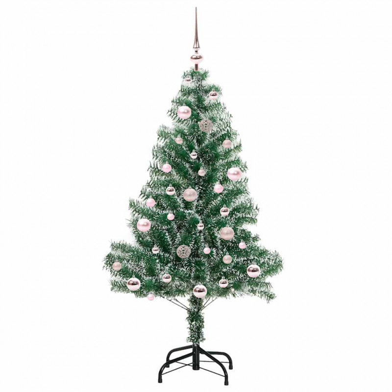 Sztuczna choinka z śnieżnym pokryciem z lampkami LED 150 cm