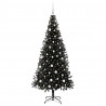 Choinka z 300 diodami LED z podstawą Czarny 180 cm PVC