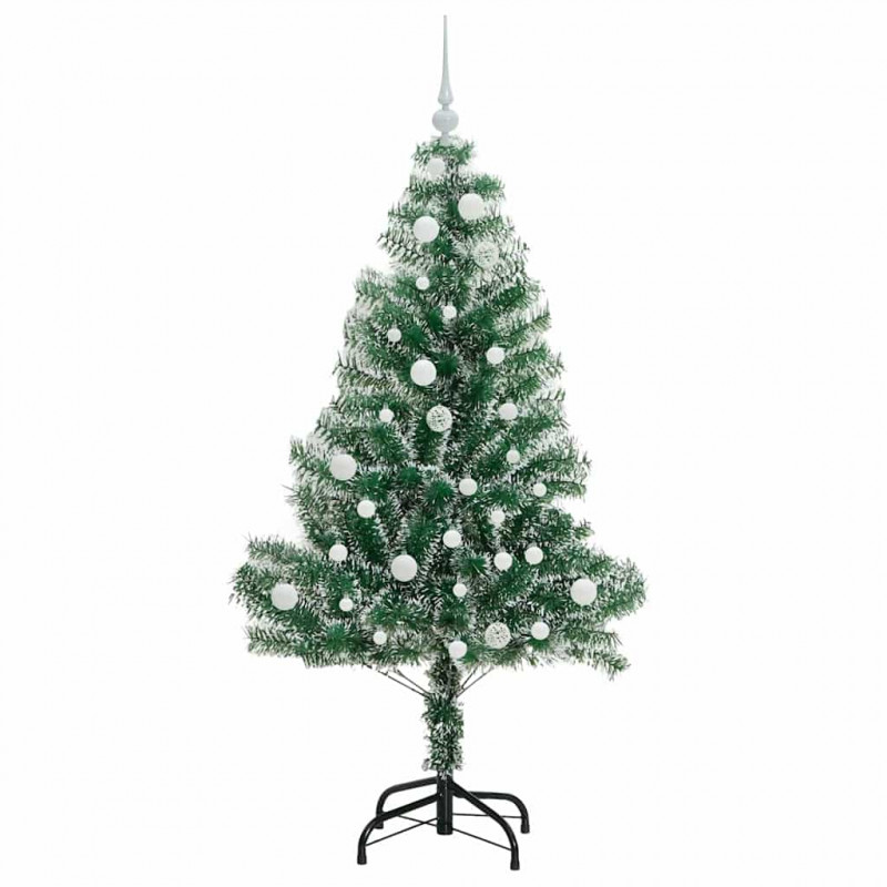 Sztuczna choinka z śnieżnym pokryciem z lampkami LED 150 cm
