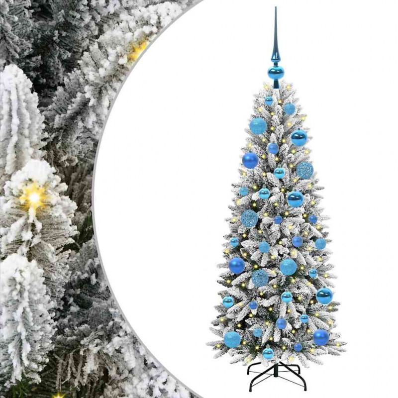 Sztuczna choinka Biały 120 cm PVC, Plastik, Stal i PE